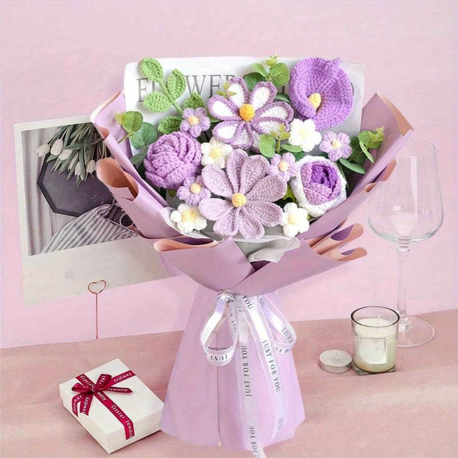 Rerp Handmade Crochet Flower Bouquet